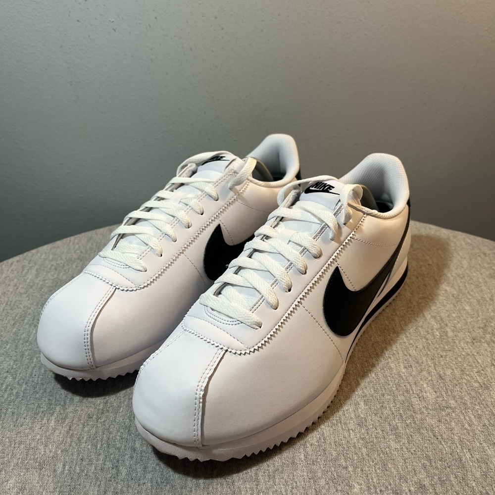 Nike Cortez White Black Sneaker Men's Shoe Size 12 DM4044-105​ - Picture 8 of 10